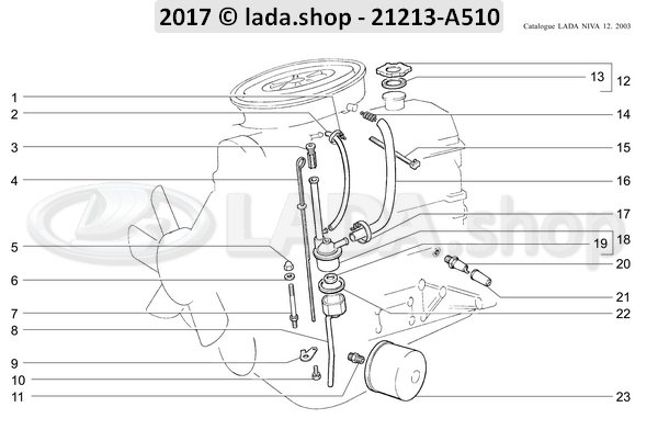 Original LADA 2121-1009050, Oelmessstab L=515mm