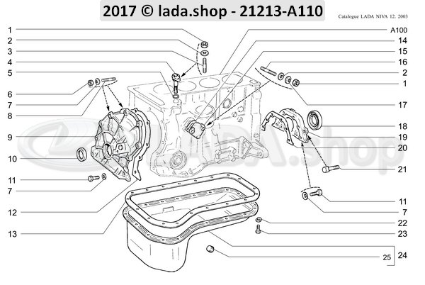 Original LADA 0000-1004325301, Taps toelopende plug 22x1.5