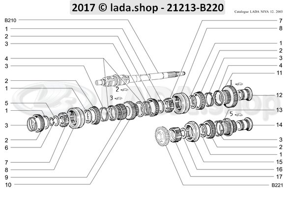 Original LADA 2101-1701119, Synchro hub