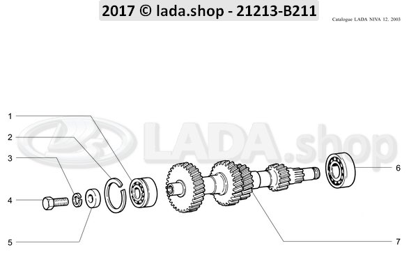 Original LADA 0000-1005540421, Boulon M12x1.25x30