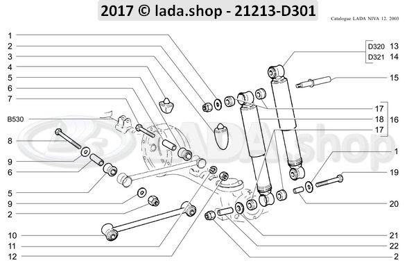 Original LADA 2101-2906231, Montage rubber. shockabsober