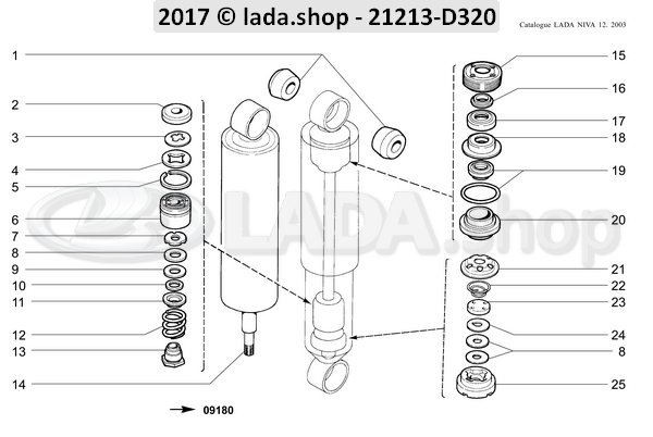 Original LADA 2101-2906231, Mounting rubber. shockabsober