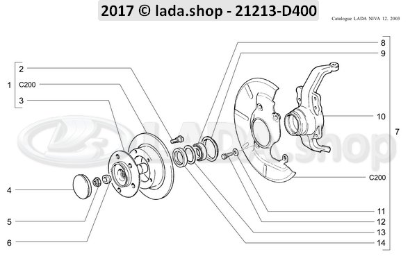 Original LADA 0000-1004044171, moer M18x1.5