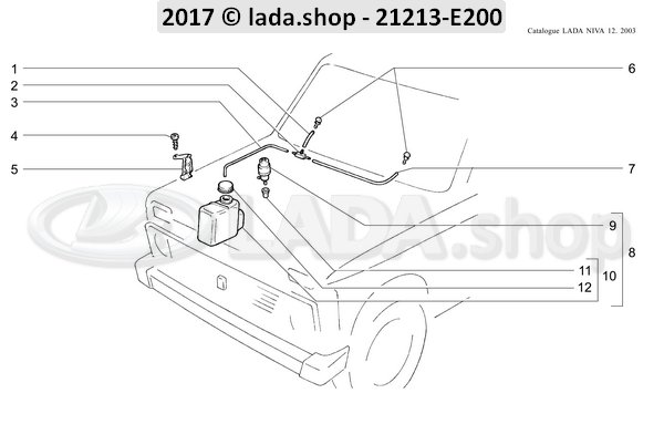 Original LADA 2101-5208426, Hose L1340mm D6d4mm