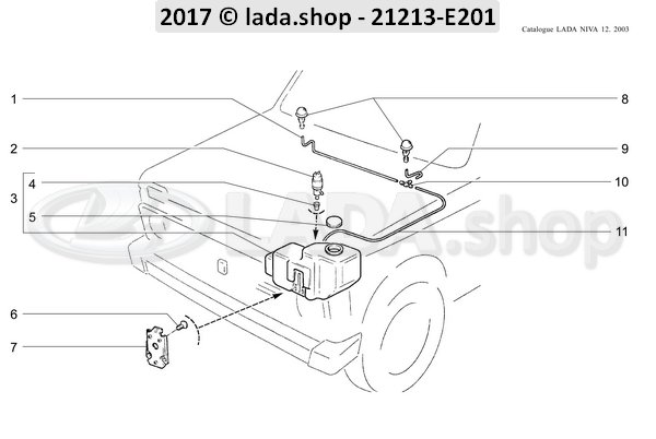 Original LADA 2108-5208095, Hose L1400mm D6d4mm