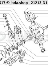 Original LADA 0000-1000791211, Ecrou bas M12x1.5