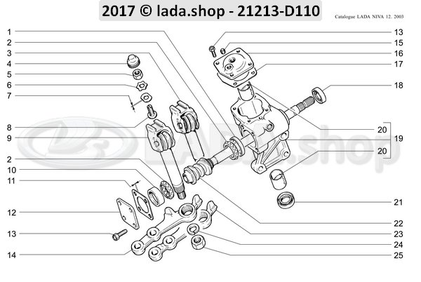 Original LADA 0000-1000791211, Ecrou bas M12x1.5