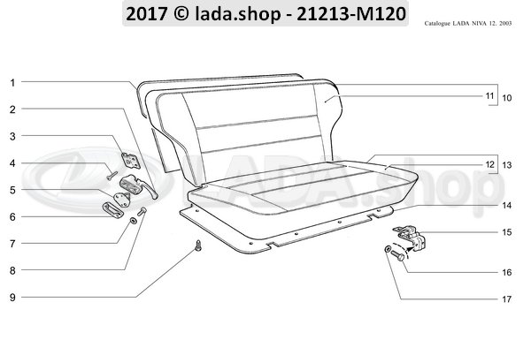 Original LADA 2103-5004028, Retaining clip