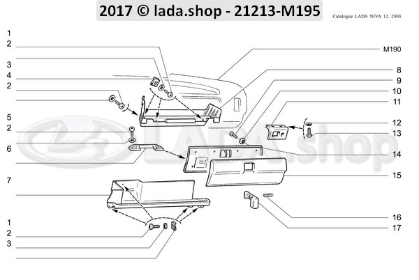 Original LADA 21213-5303034, Eslabon de la bisagra