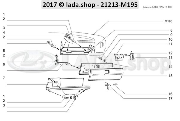 Original LADA 21213-5303034, scharnier koppeling