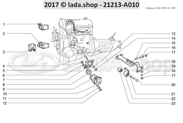 Original LADA 2101-1001101, Stift M8x15