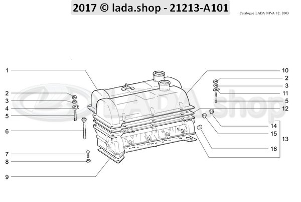 Original LADA 0000-1003541021, Espargos M6X18