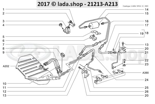 Original LADA 21214-1104228-20, Benzinschlauch