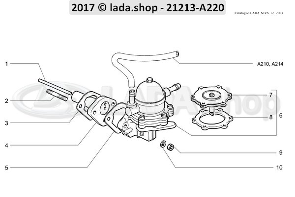 Original LADA 2101-1106172, Gasket 0.7mm
