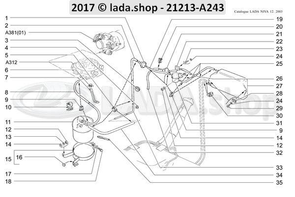 Original LADA 21214-1164089, Schlauch 120 mm