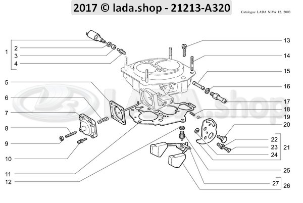 Original LADA 2108-1107420, Valvula Eletrica