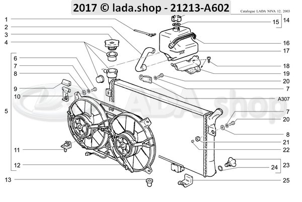 Original LADA 21214-1301012-21, Radiator