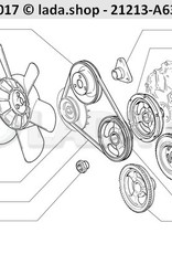 Original LADA 0000-1003276401, schroef M6x20