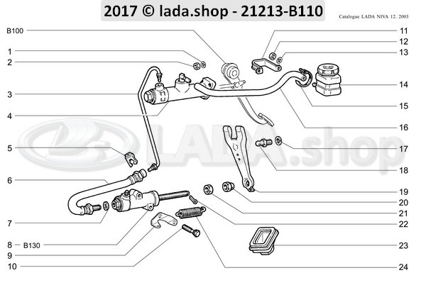 Original LADA 2101-1601200, Clutch release fork