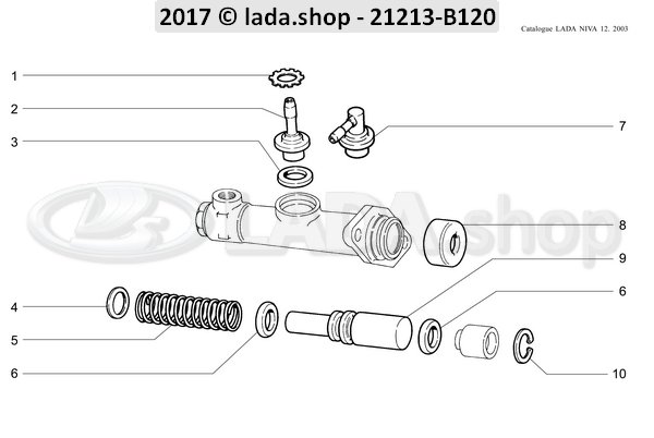 Original LADA 2101-1602620, Spring zuiger