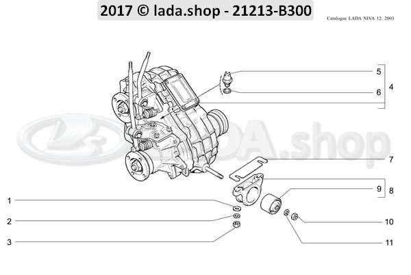 Original LADA 2121-1001045-01, Suporte Motor