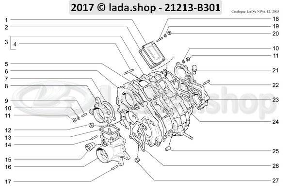 Original LADA 2121-1802015, Getriebekastendeckel