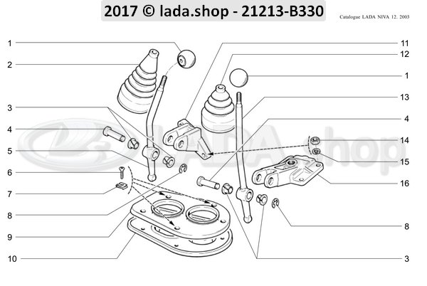 Original LADA 2121-1804021, Suporte