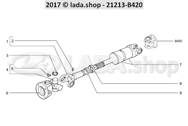 Original LADA 21211-2202049, Circlip 1.67 mm