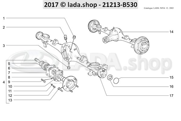 Original LADA 2121-2401065, Afsluitring