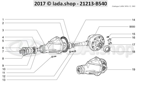 Original LADA 2101-2403064, Lagermutter