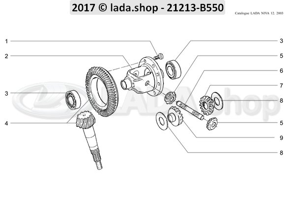 Original LADA 2101-2403018-10, Cas de différentiel