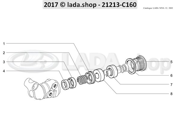 Original LADA 2101-3512100, ringafdichting