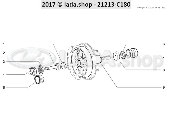 Original LADA 2103-3510110, Seal. brake booster