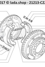 Original LADA 2121-3502012-20, Bremsschild. rechts