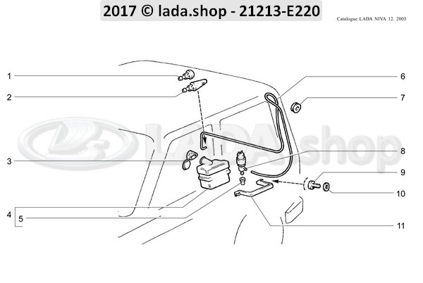 Original LADA 2104-6318022, Tanque Tampa