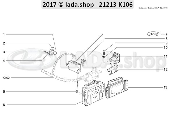 Original LADA 2111-3706042, Afsluitring