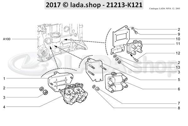 Original LADA 21214-3705410-10, Bracket