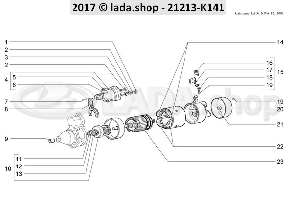 Original LADA 2101-3708888, Tornillo tensor