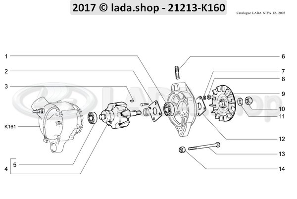 Original LADA 2101-3701480, Boulon