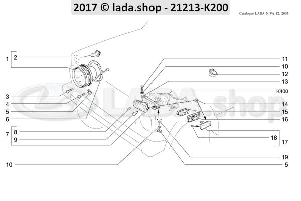 Original LADA 2106-3726010-03, 2106-3726010-03, Direction indicator OEM with E-homologation