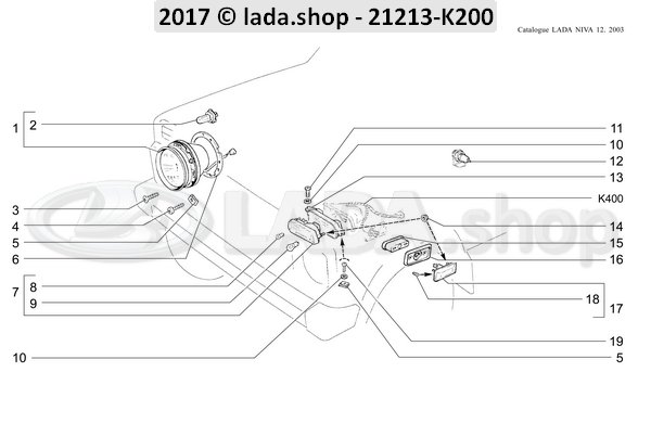 Original LADA 2106-3712010-01, Sidelamp. RH