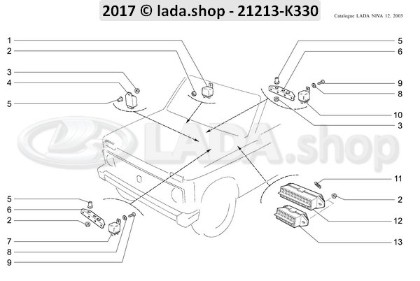 Caja De Fusibles 13 lugares LADA 2101 2103 2106 MOSKVICH NIVA 2121 13xFuse  box