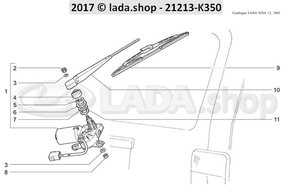 Original LADA 2108-6313140, Dichtung F. Wischerbock