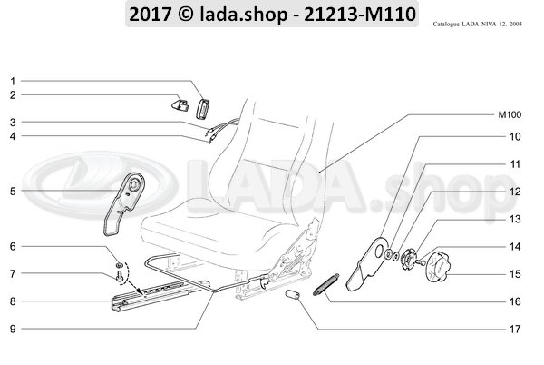 Original LADA 2108-6814234-01, Greephouder (PA66-GF30)