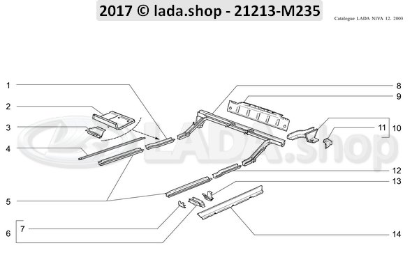 Original LADA 2121-2804036-10, Rear bumper bracket. RH