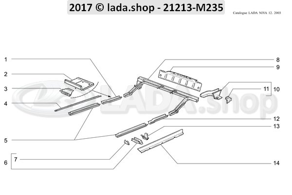 Original LADA 2121-5101302, Braco Chassis Frontal.direita