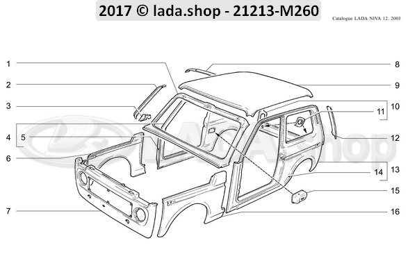 Original LADA 2121-5201029, Montante izq.