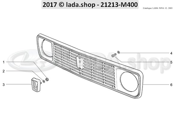 Original LADA 21214-8401014, Radiador Grelha  Lada 4x4 Urban