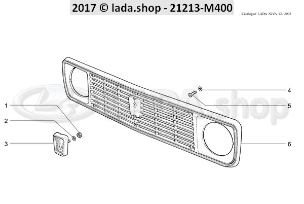 Original LADA 21214-8401014, Radiator grill  Lada 4x4 Urban