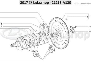 N3 Crankshaft and flywheel 1700